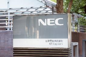 NEC signboard and logo